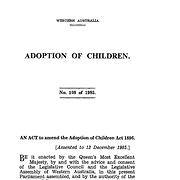 Adoption of Children Amendment Act 1985